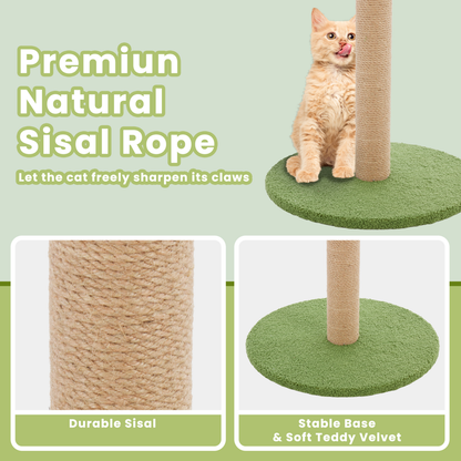 Cat Scratching Post, 33 Scratcher Tall Posts With Dangling Ball For Indoor Cats