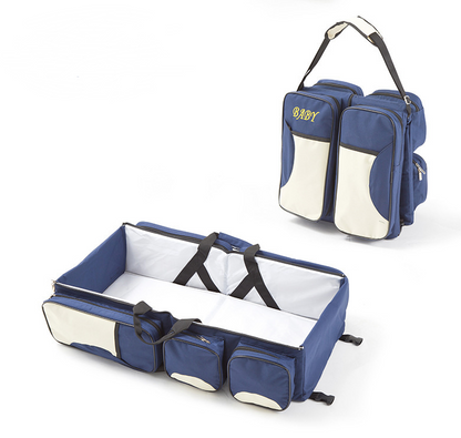 Multi function Mommy bag type baby portable bed folding sleeping basket outdoors