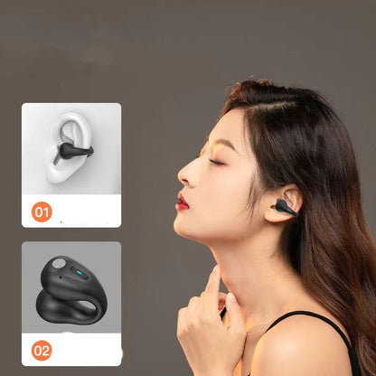 Bone Conduction Headphones TWS Earbuds Ear Clip Bluetooth 5.3 Touch Wireless