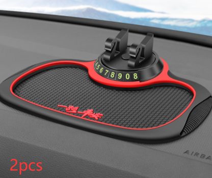 Non-Slip Car Phone Pad For 4-in-1 Parking Number Card Anti-Slip Mat Auto Holder