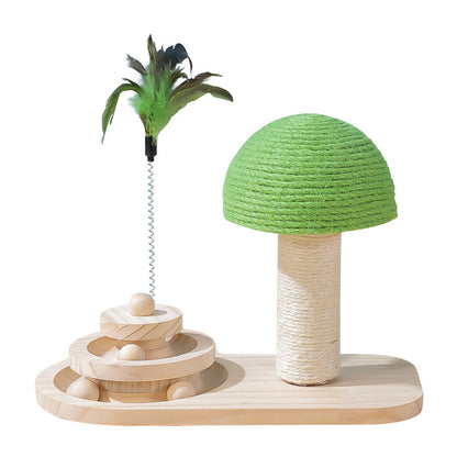 Pet Cat Tree Toys Scratch Post Furniture Scratching Cats Claw Scratcher Double