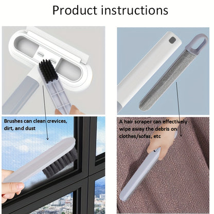 Multi-functional Window Cleaning Brush And Mini Pet Hair Remover, Professional
