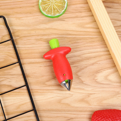 Strawberry Stem Remover Metal Plastic Fruit Leaf Tomato Stalks Knife Gadget