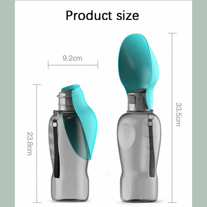 800ml Dogs Water Bottle Portable High Capacity Leakproof Pet Foldable Drinking
