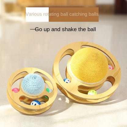 Sisal Rope Cat Scratcher Ball Toys Interactive Scratching Post Kitten Toy