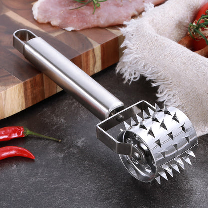 Meat Hammer Kitchen Tool Gadget Stainless Steel Rolling Tender Baking Puncture