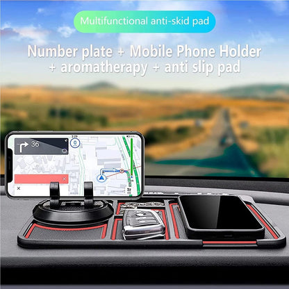 Non-Slip Car Phone Pad For 4-in-1 Parking Number Card Anti-Slip Mat Auto Holder