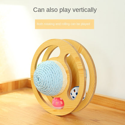 Sisal Rope Cat Scratcher Ball Toys Interactive Scratching Post Kitten Toy