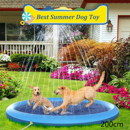 Non-Slip Splash Pad For Kids And Pet Dog Pool Summer Outdoor Water Toys Fun