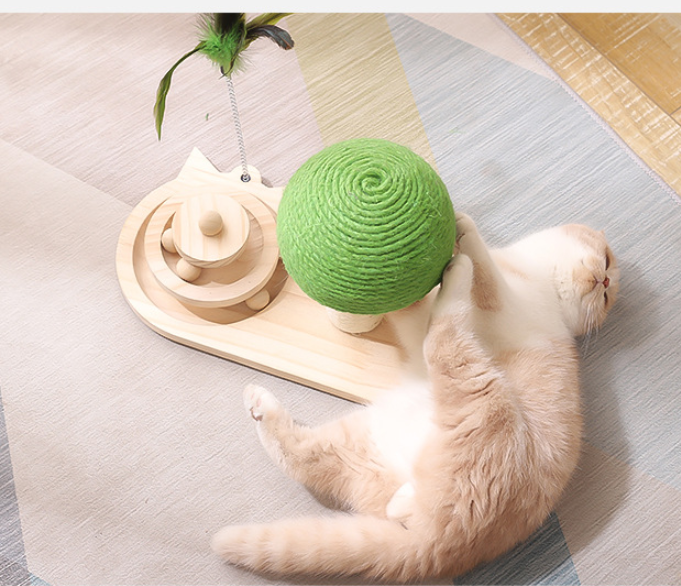 Pet Cat Tree Toys Scratch Post Furniture Scratching Cats Claw Scratcher Double