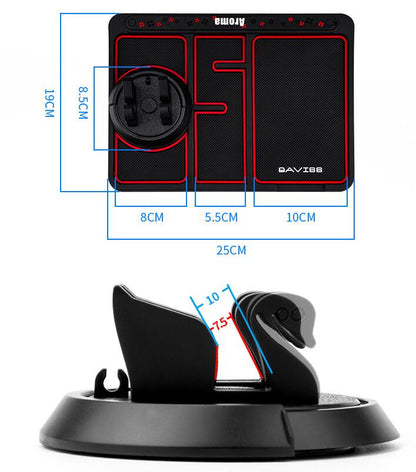 Non-Slip Car Phone Pad For 4-in-1 Parking Number Card Anti-Slip Mat Auto Holder