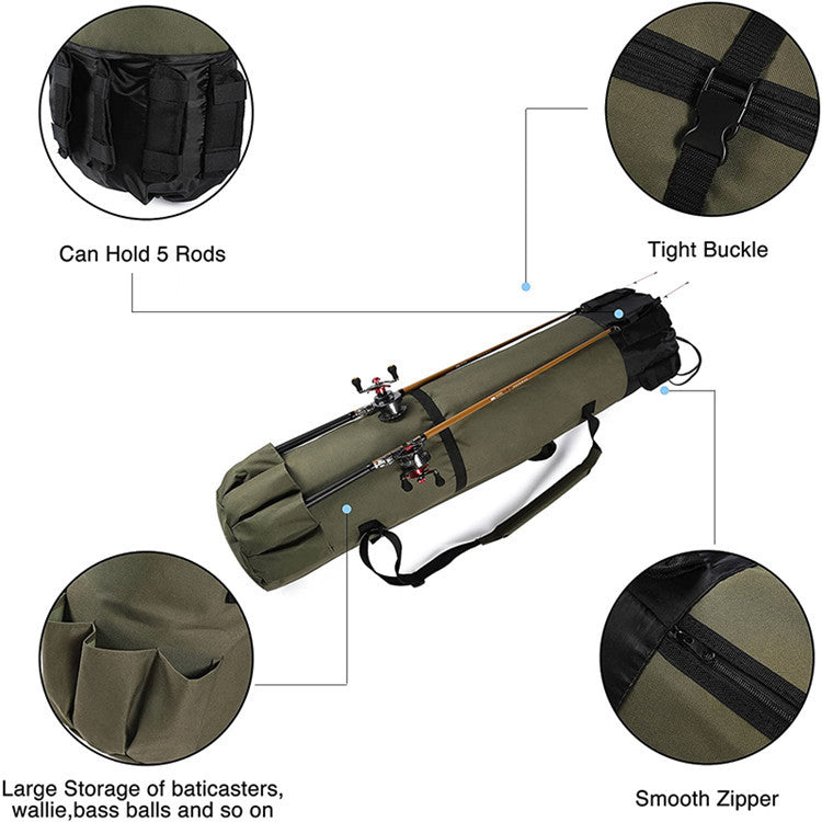 Cylinder Outdoor Fishing Bag Multifunctional Rod Sea Gear Storage