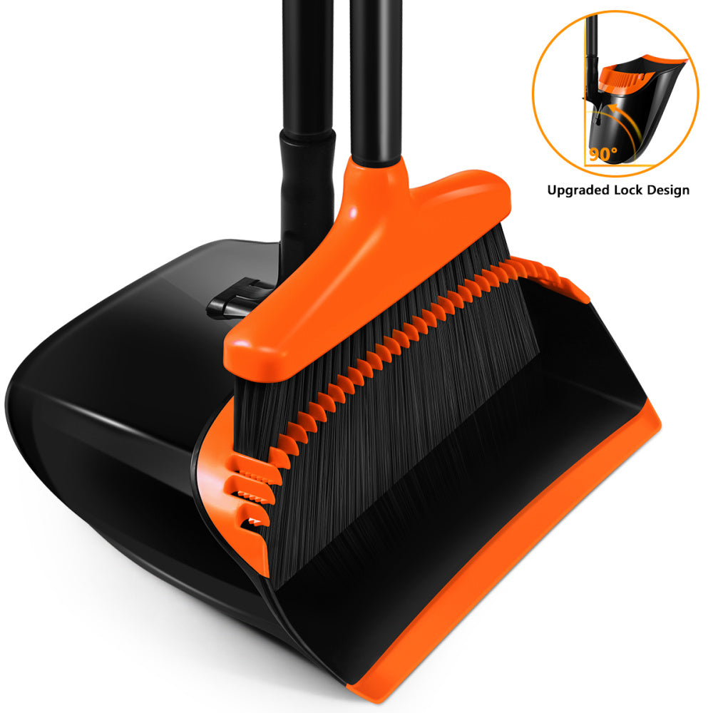 Stable Space-saving Broom And Dustpan For Office Classroom Home Kitchen