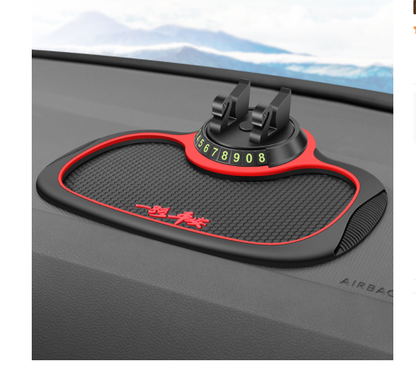 Non-Slip Car Phone Pad For 4-in-1 Parking Number Card Anti-Slip Mat Auto Holder