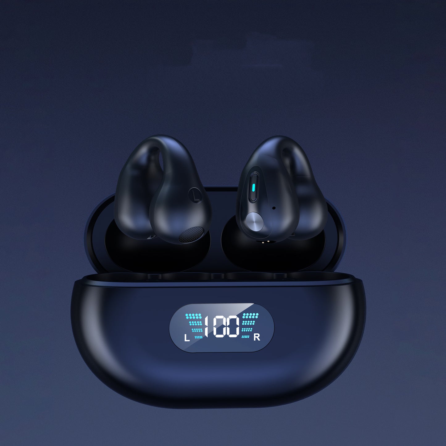 Bone Conduction Headphones TWS Earbuds Ear Clip Bluetooth 5.3 Touch Wireless