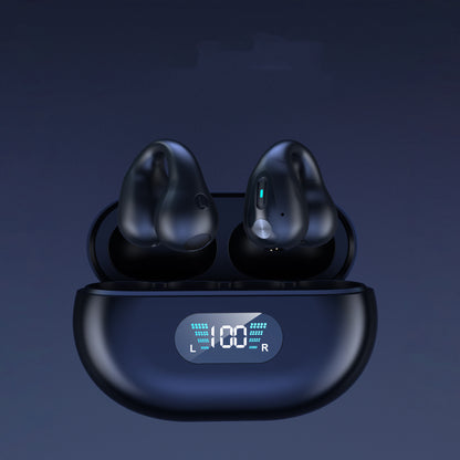 Bone Conduction Headphones TWS Earbuds Ear Clip Bluetooth 5.3 Touch Wireless
