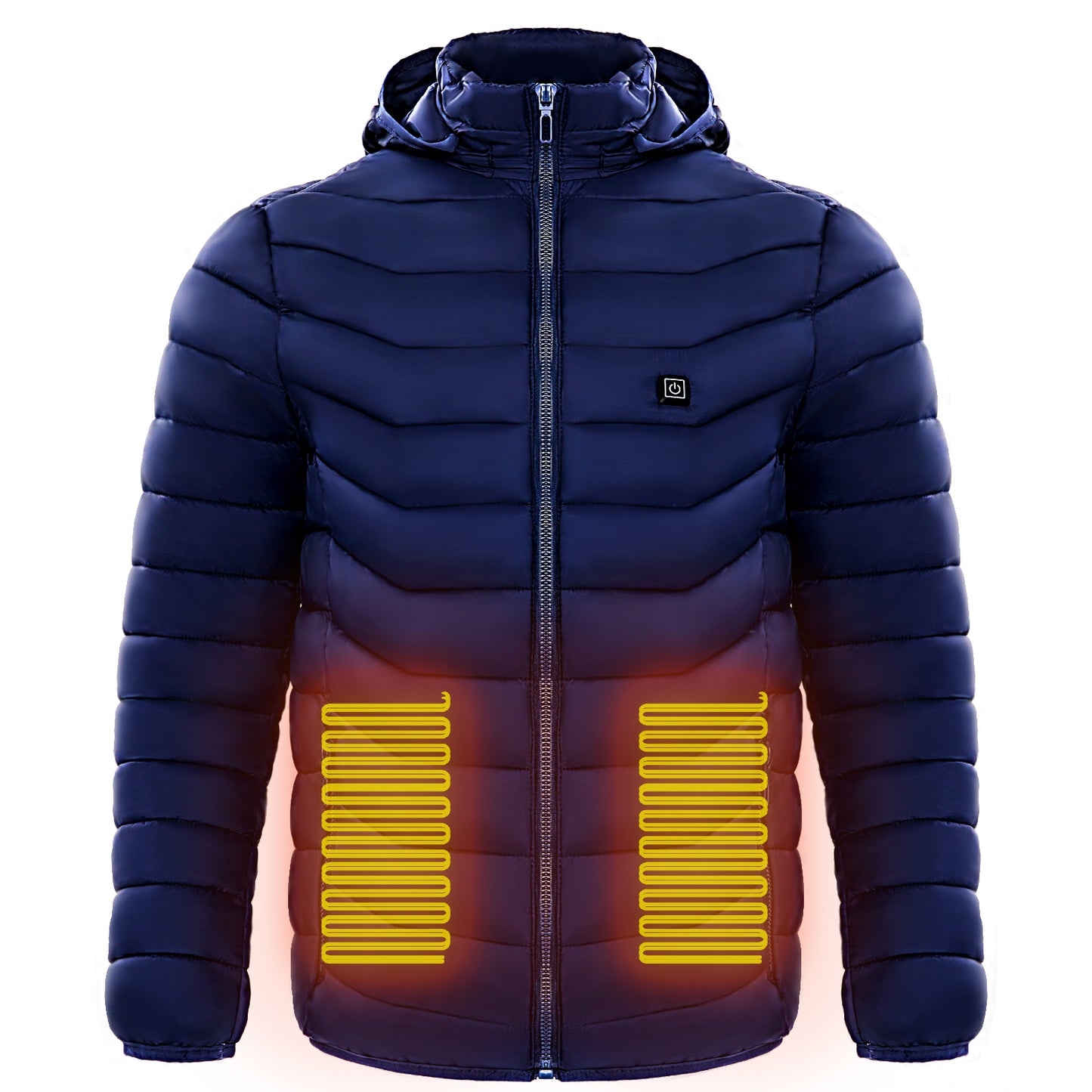 Men Heated Puffer Jacket Electric Heating Coat Insulated Hood Windbreaker 9Heat