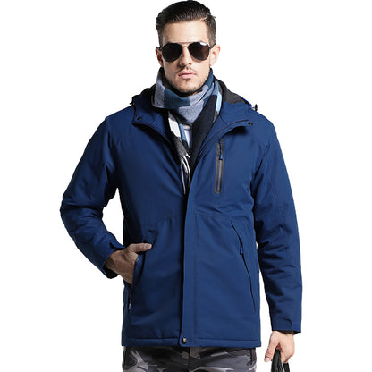 Men Women Winter Thick USB Heating Cotton Jacket Outdoor Waterproof Windbreaker