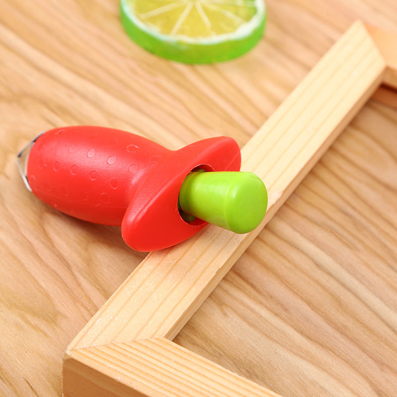 Strawberry Stem Remover Metal Plastic Fruit Leaf Tomato Stalks Knife Gadget