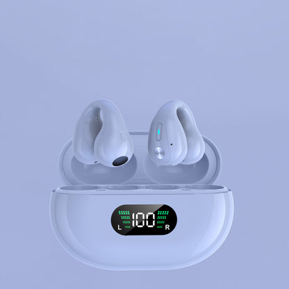 Bone Conduction Headphones TWS Earbuds Ear Clip Bluetooth 5.3 Touch Wireless