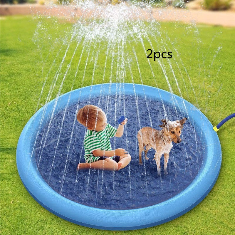 Non-Slip Splash Pad For Kids And Pet Dog Pool Summer Outdoor Water Toys Fun