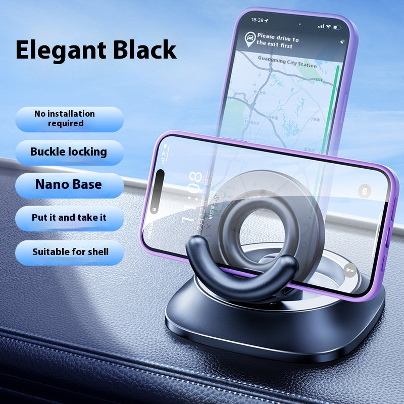 Magnetic Phone Holder With Vacuum Suction Foldable Adjustable Car Mount Bracket
