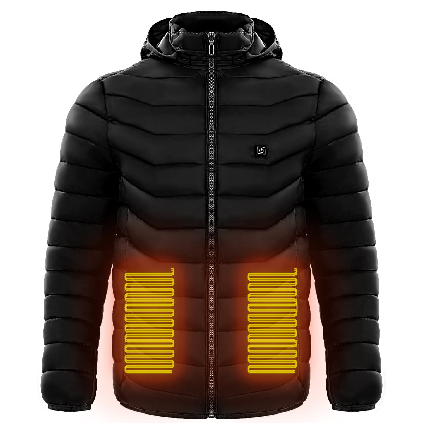 Men Heated Puffer Jacket Electric Heating Coat Insulated Hood Windbreaker 9Heat