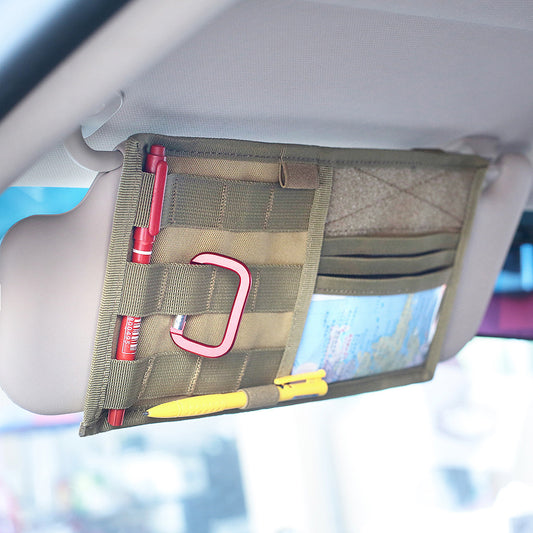 Tactical MOLLE Vehicle Sun Visor Organizer Panel CD Storage Bag Car Truck Auto