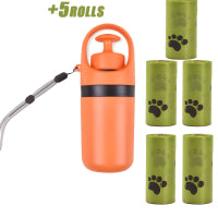 Portable Lightweight Dog Pooper Scooper With Built-in Poop Bag Dispenser