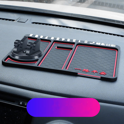 Non-Slip Car Phone Pad For 4-in-1 Parking Number Card Anti-Slip Mat Auto Holder