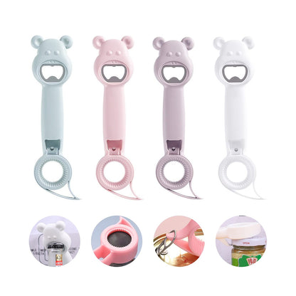 Cute Multifunction Jar Can Beer Bottle Opener Manual 4 In 1 Multifunctional