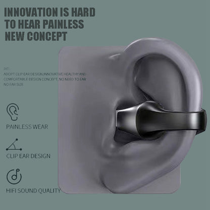 Ear Clip Bone Conduction Headphone Bluetooth-compatible 5.2 HIFI Wireless