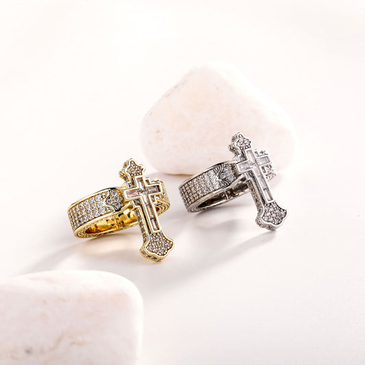 Casual And Versatile New Cross Ring Trendy Mens Ring