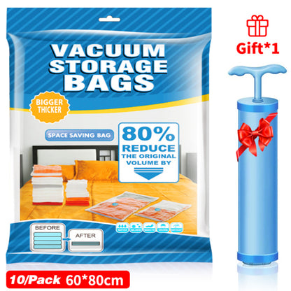 Vacuum Bag Storage W Valve Home Organizer Fold