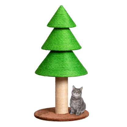31.5in Christmas Tree Cat Scratcher, Scratching Post For Indoor Cats, Large