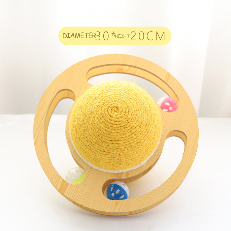 Sisal Rope Cat Scratcher Ball Toys Interactive Scratching Post Kitten Toy