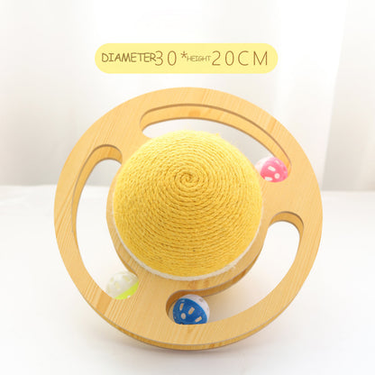 Sisal Rope Cat Scratcher Ball Toys Interactive Scratching Post Kitten Toy