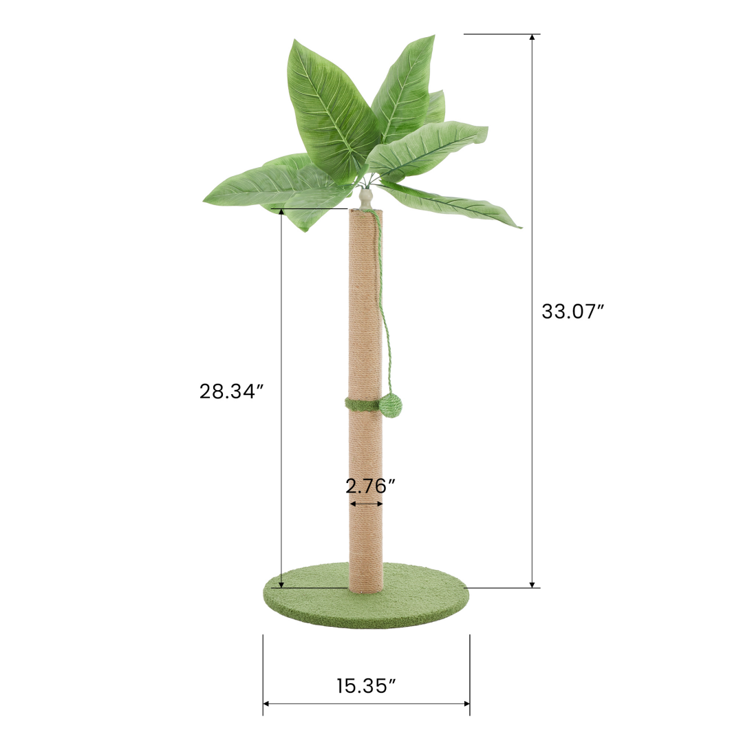 Cat Scratching Post, 33 Scratcher Tall Posts With Dangling Ball For Indoor Cats