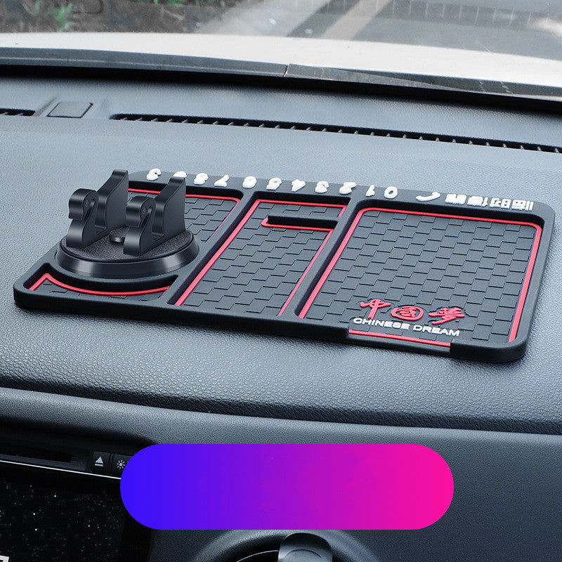 Non-Slip Car Phone Pad For 4-in-1 Parking Number Card Anti-Slip Mat Auto Holder