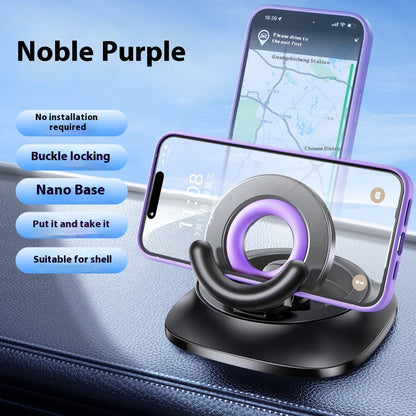 Magnetic Phone Holder With Vacuum Suction Foldable Adjustable Car Mount Bracket
