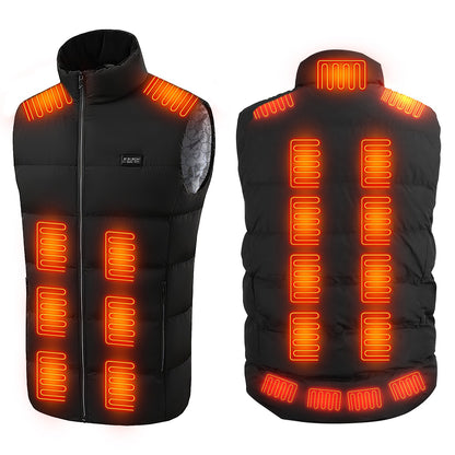 1Pc Heated Vest Men Women Jacket With 23 Heating Zones 3 Heat Levels USB