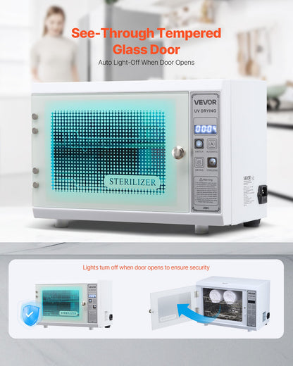 Nail Tool Cleaning Machine, 12L Large Capacity, Multi-Functional Cabinet