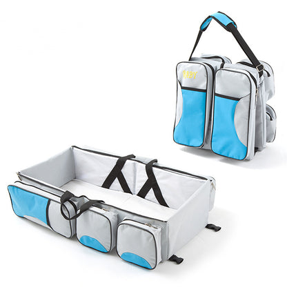 Multi function Mommy bag type baby portable bed folding sleeping basket outdoors