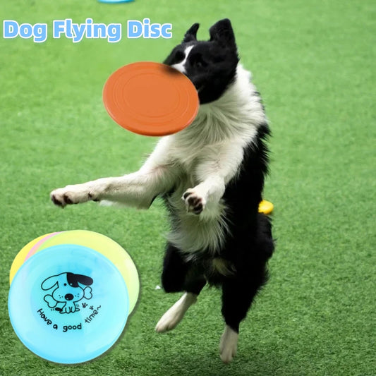 Silicone Flying Saucer Funny Pets Dog Cat Toy Game Discs Resistant Chew Puppy