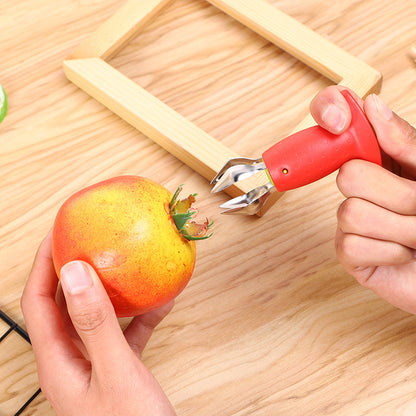 Strawberry Stem Remover Metal Plastic Fruit Leaf Tomato Stalks Knife Gadget