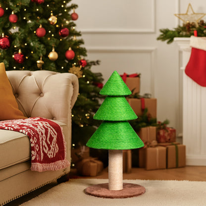 31.5in Christmas Tree Cat Scratcher, Scratching Post For Indoor Cats, Large