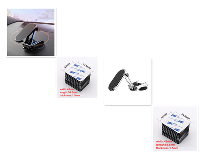 Rotate Metal Magnetic Car Phone Holder Foldable Universal Mobile Stand Air Vent
