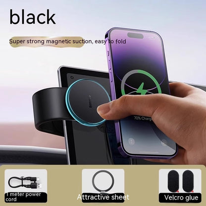 Magnetic Bendable Car Mobile Phone Holder Wireless Charger 15W Dash Mount