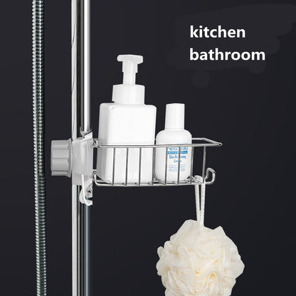 Adjustable Sink Drain Rack Sponge Storage Faucet Holder Soap Drainer Shelf