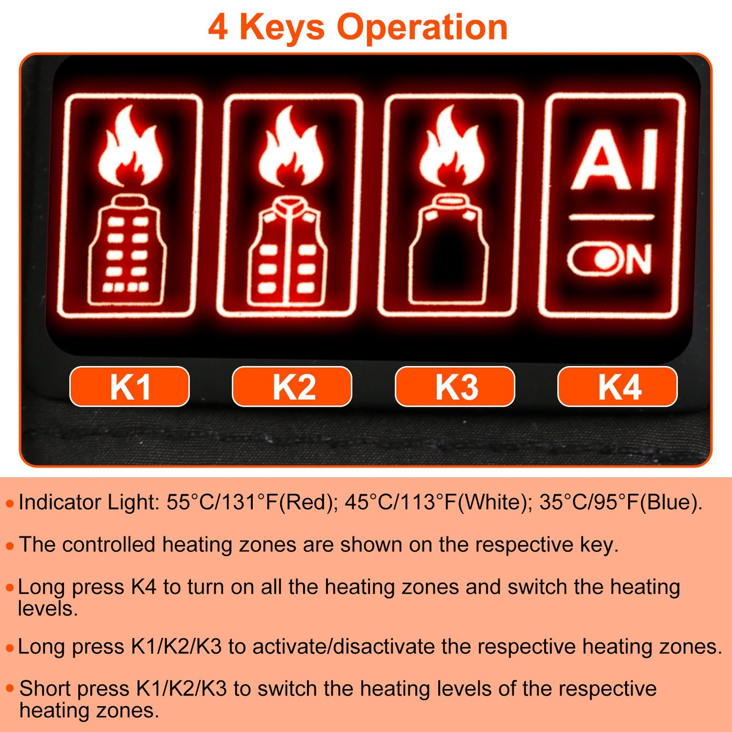 1Pc Heated Vest Men Women Jacket With 23 Heating Zones 3 Heat Levels USB